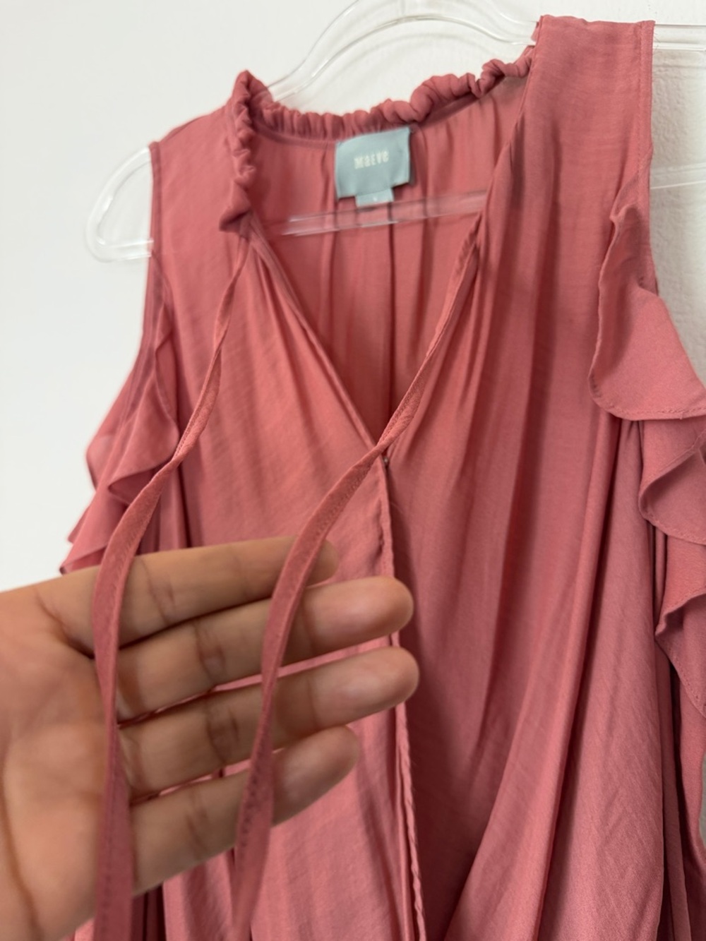 Maeve Open Ruffle Shoulder Top - Picture 3 of 5